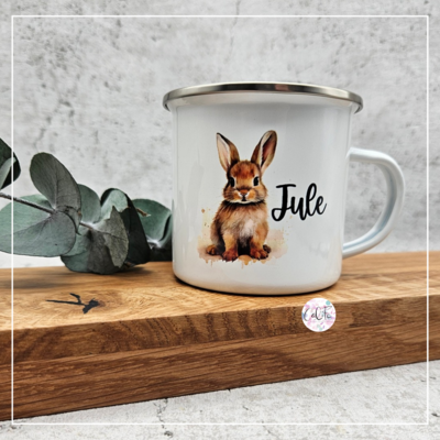Emaille Tasse | Hase