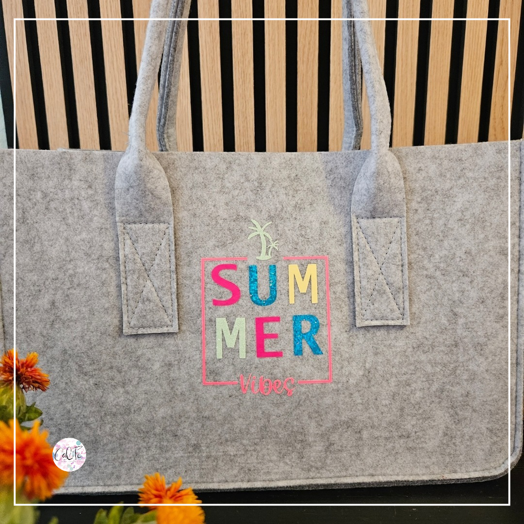Filzshopper | hellgrau meliert
