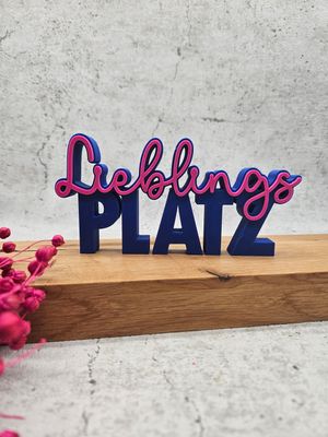 Lieblingsplatz  Schriftzug | 3D Druck