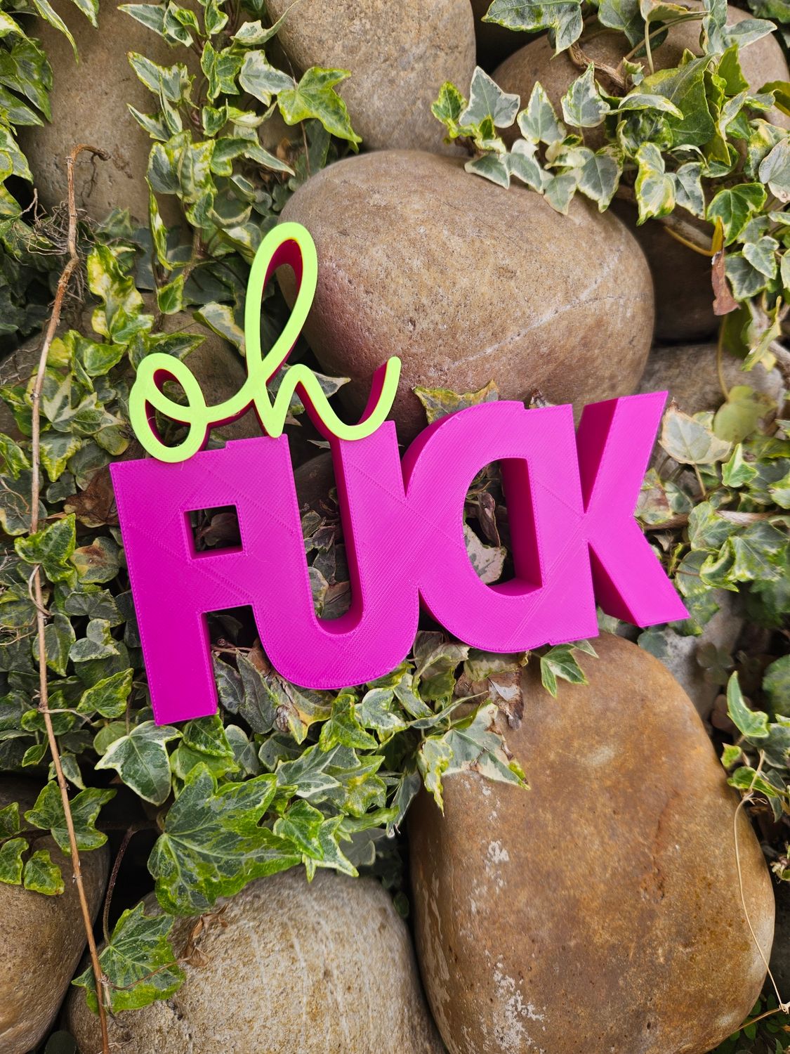 Oh Fuck Schriftzug | 3D Druck