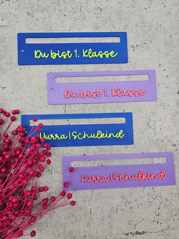 Lesehilfe Du bist erste Klasse | 3D Druck Lesehilfe Du bist erste Klasse | 3D Druck