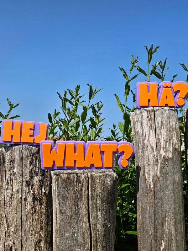 What ? hej Hä? 3er Set| 3D Druck What ? hej Hä? 3er Set| 3D Druck