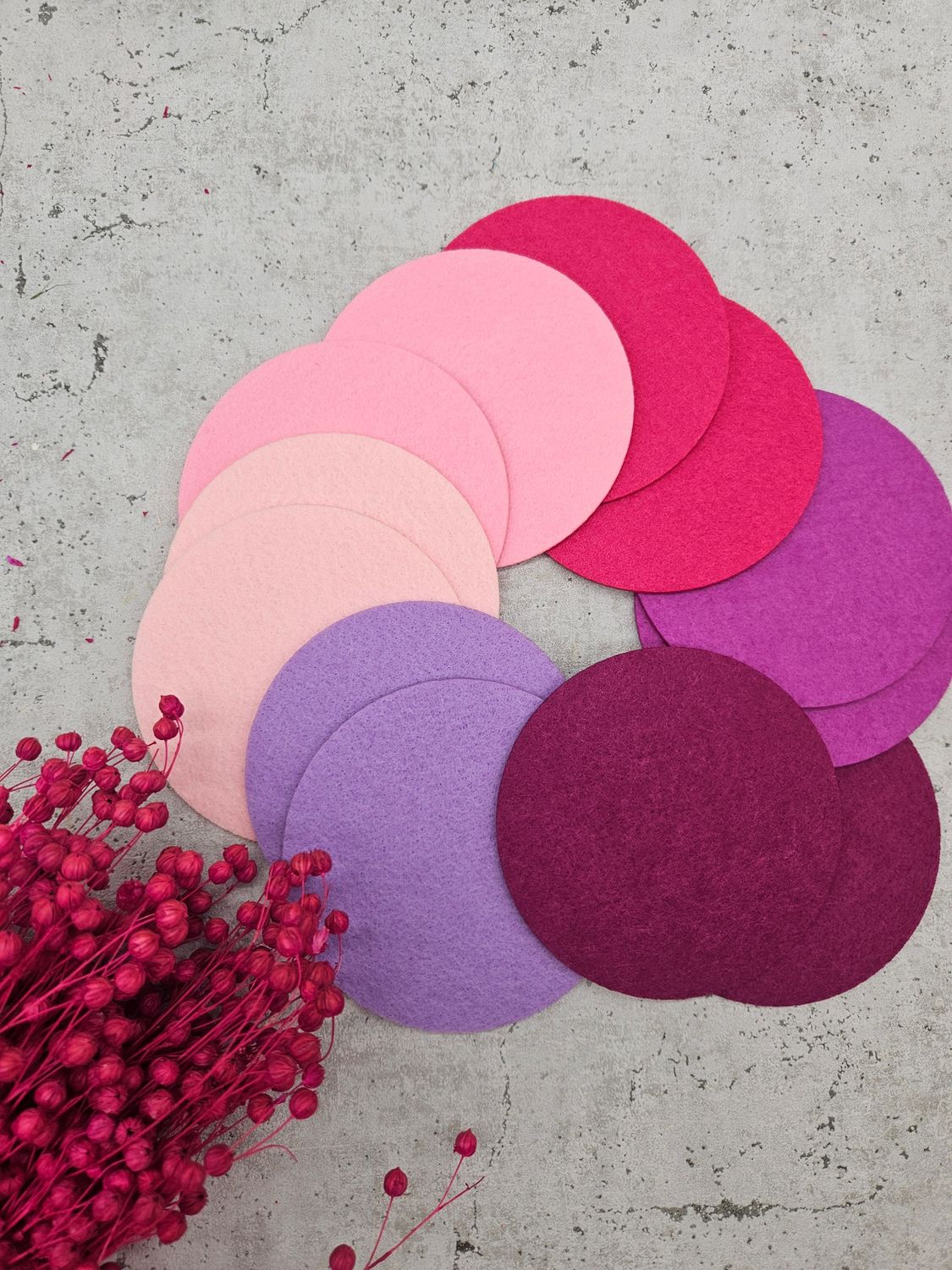 16x Glas - Untersetzer Pinki Edition gemischt | Runde Sache - Sonderangebot