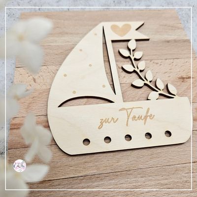 Geldgeschenk Segelboot | Taufe, Kommunion oder Firmung