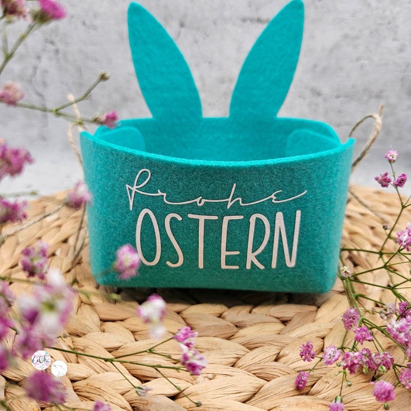 Hasenkörbchen | frohe Ostern | türkis