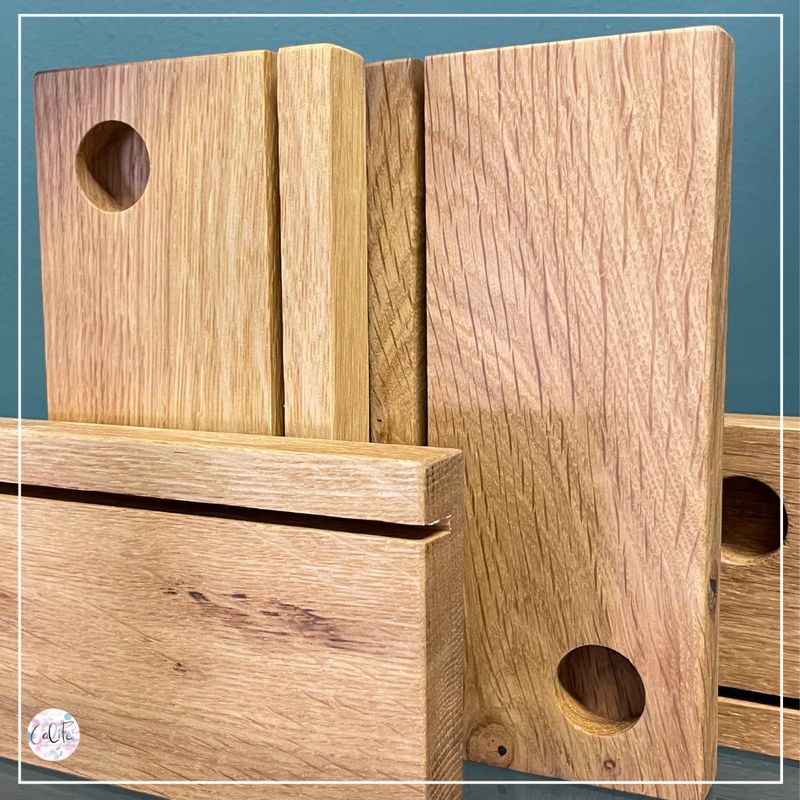 LUX Naturholz Ständer | mit Blumenvase und Schlitz