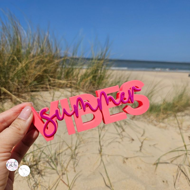 Summer Vibes  Schriftzug | 3D Druck