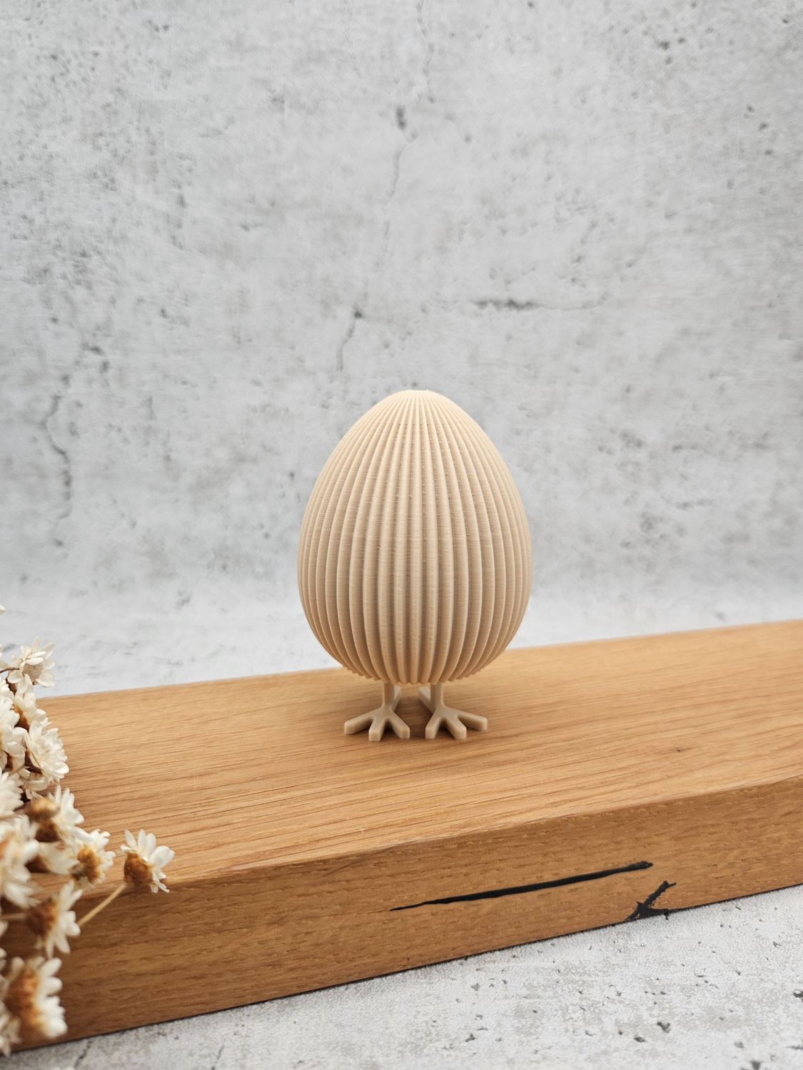 Osterei mit Füßen geriffelt | 3D Druck
