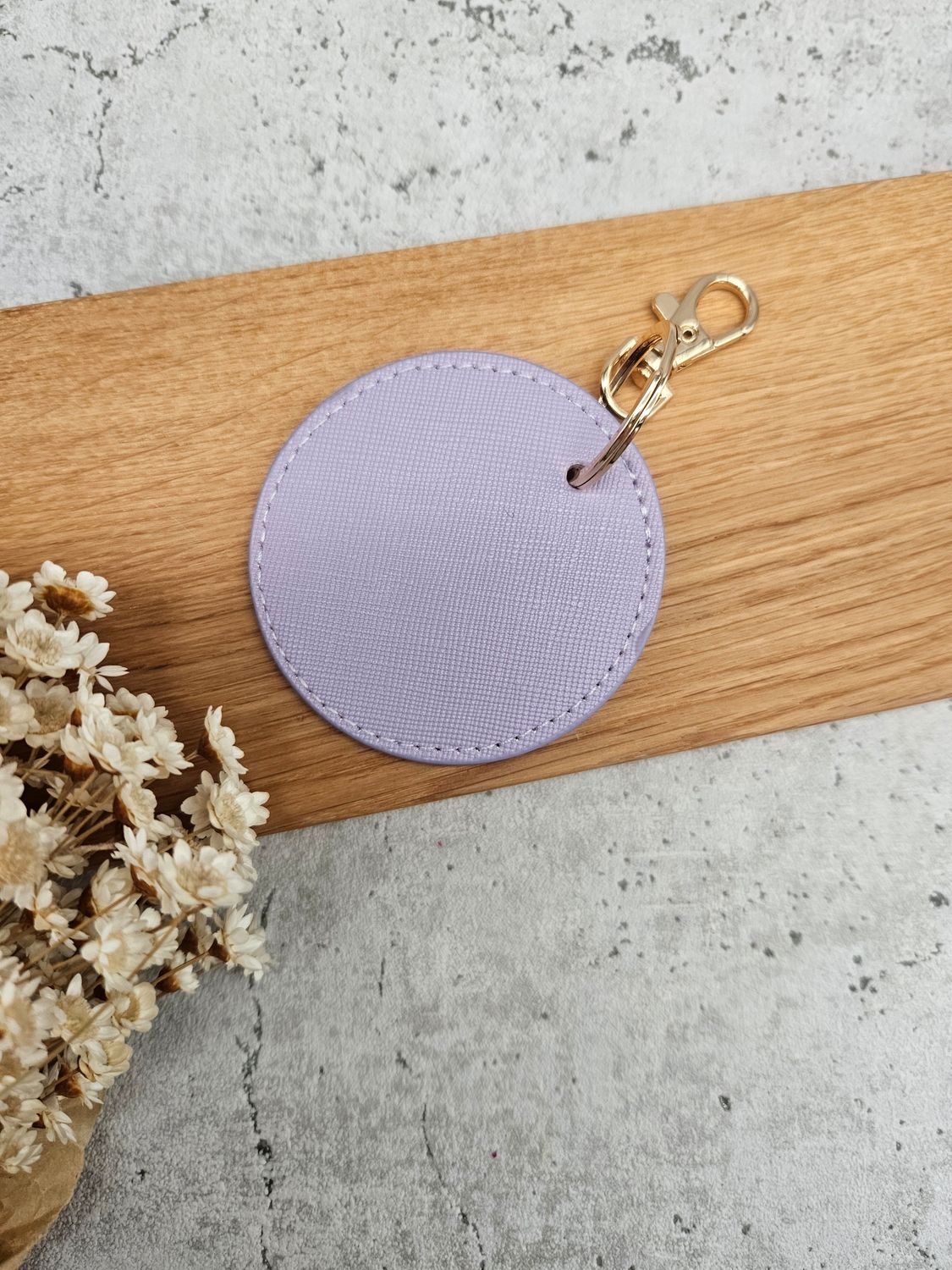 Schlüsselanhänger Kunstleder | lavendel