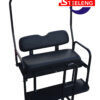 CLUB CAR DS REAR FLIP SEAT - 1982-2000 MODEL (BLACK CUSHION W/T GRAB BAR ATTACHMENT)