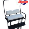 CLUB CAR DS REAR FLIP SEAT - MODEL YEARS 1982-2000 (WHITE CUSHION W/T GRAB BAR ATTACHMENT)