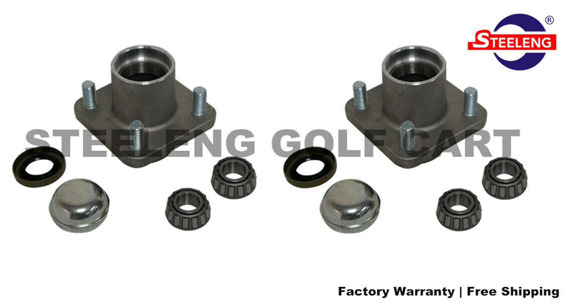Club Car DS Front Wheel Hub Kit Bearings Seals - Model Years 1982-2002 (Set of 2)