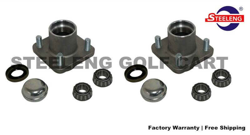 Club Car DS Front Wheel Hub Kit Bearings Seals - Model Years 1982-2002 (Set of 2)