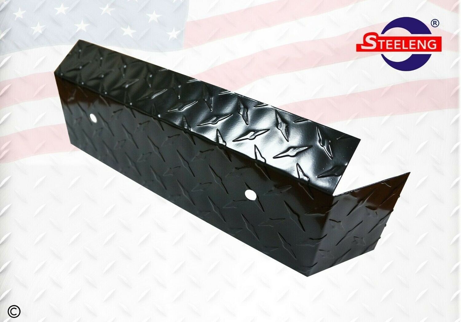 Club Car DS Black Aluminum Diamond Plate Front Bumper Cover  - Model years 82+