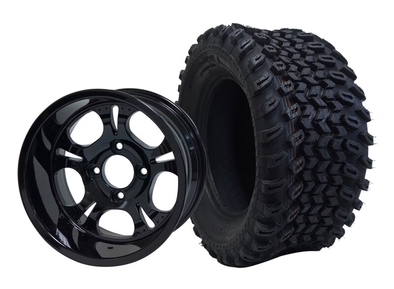 12” DARK SIDE - Glossy Black
Offset (-38mm) with All Terrain Tires 23&quot;x10.5-12