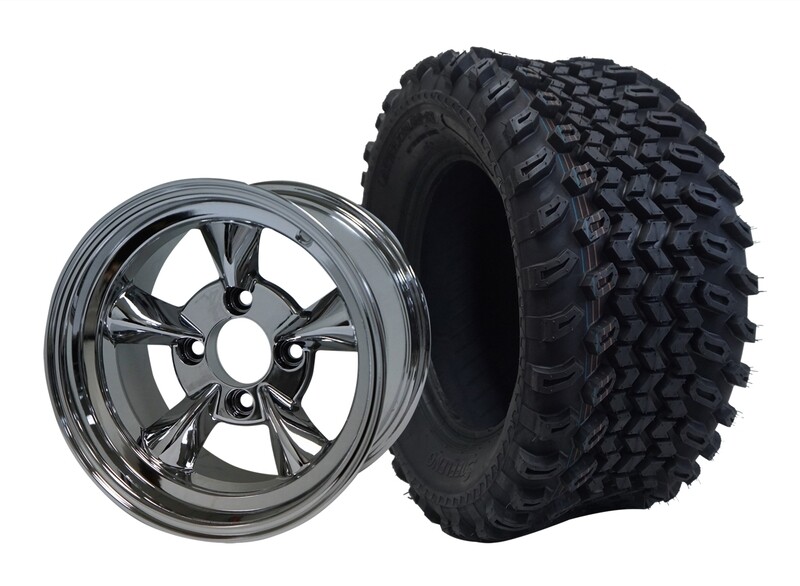 12” GOD FATHER - Chrome
Offset (-15mm) with All Terrain Tires 23&quot;x10.5-12