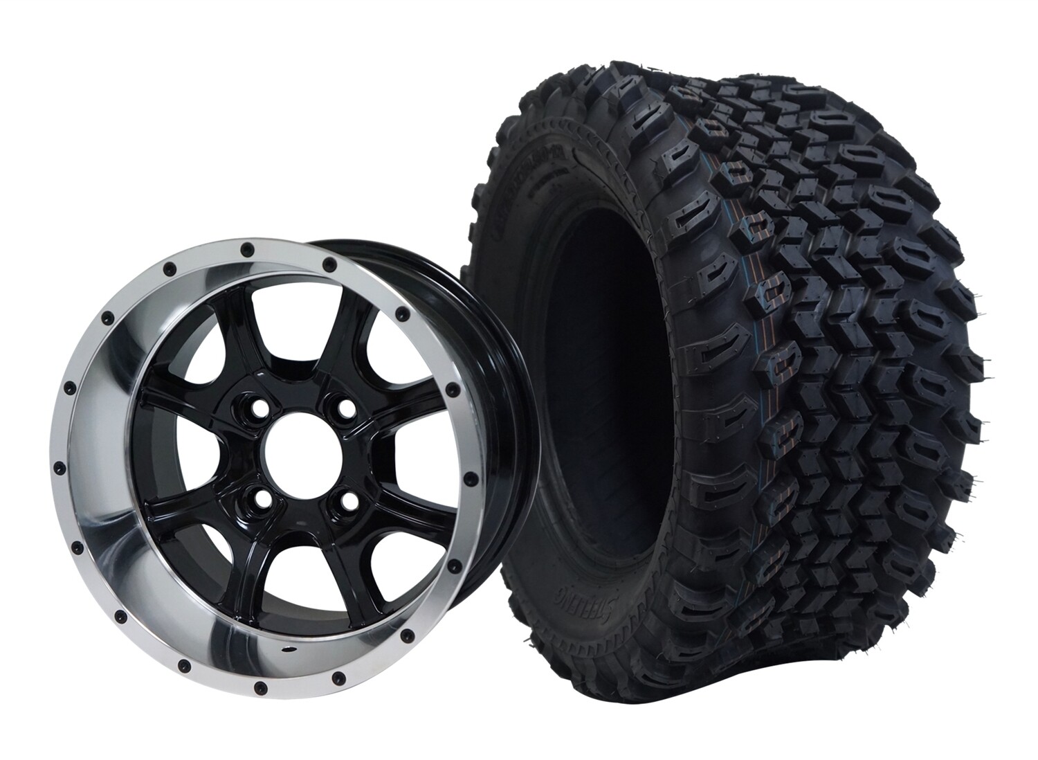 12” GHOST - Machined Black
Offset (-13mm) with All Terrain Tires 23&quot;x10.5-12