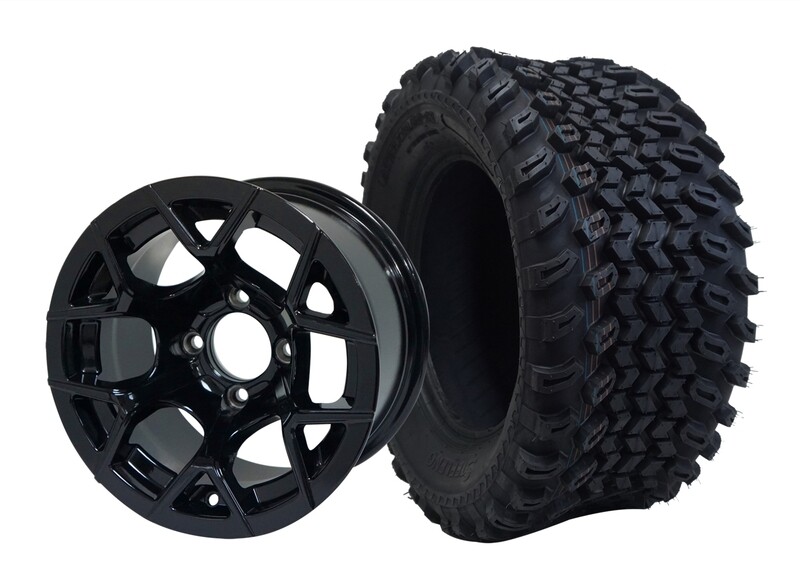 12” RALLY - Glossy Black
Offset (-20mm) with All Terrain Tires 23&quot;x10.5-12