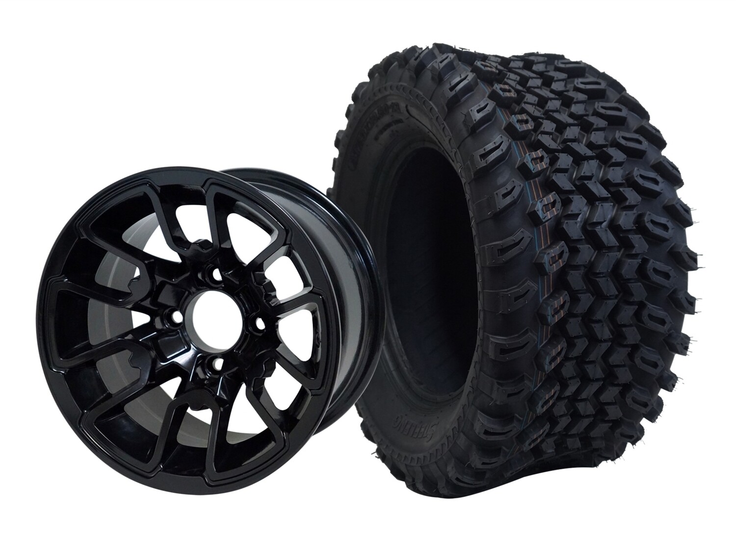 12” LIZARD - Glossy Black
Offset (-20mm) with All Terrain Tires 23&quot;x10.5-12