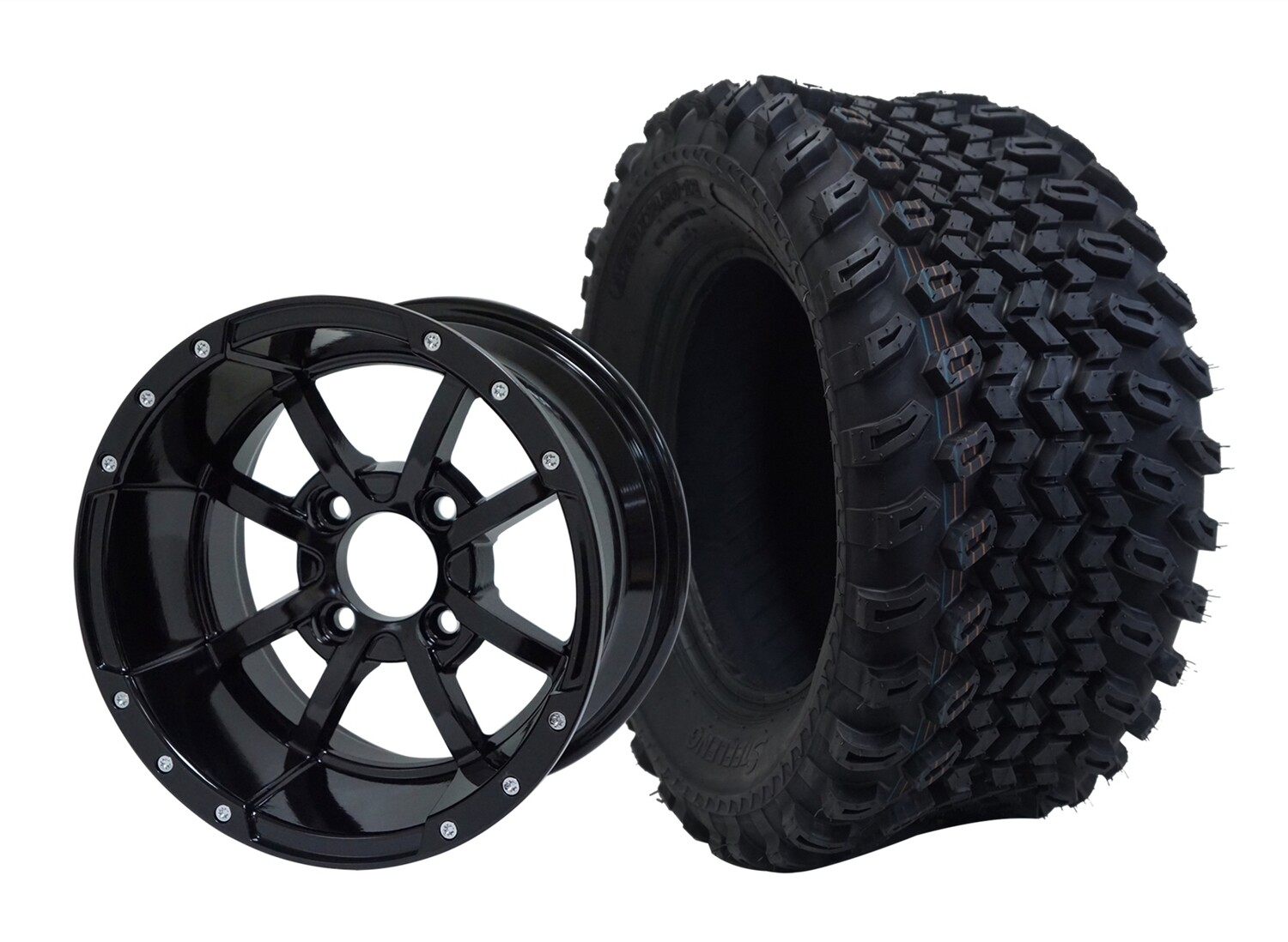 12” STORM TROOPER - Glossy
Black Offset (-15mm) with All Terrain Tires 23&quot;x10.5-12