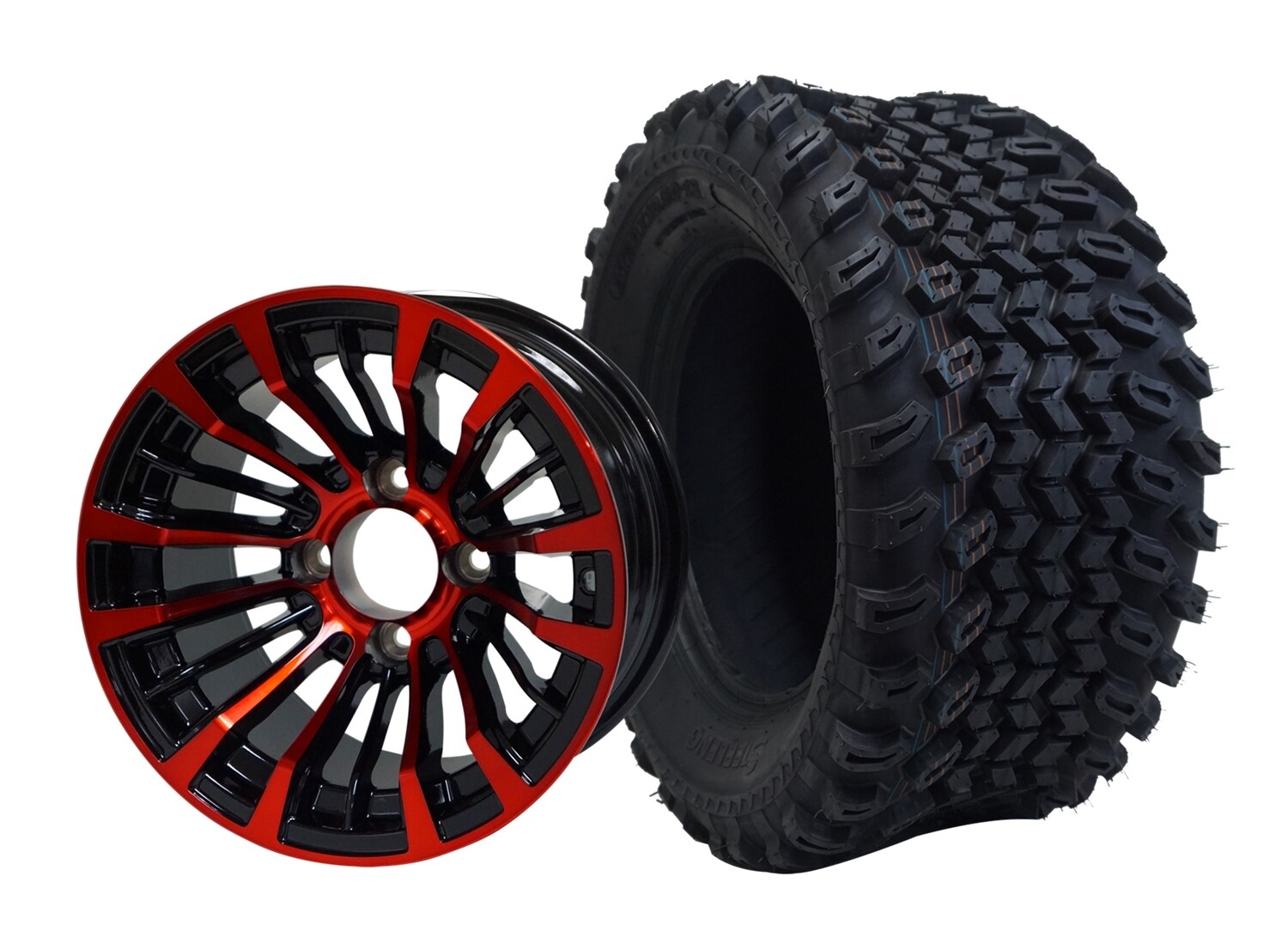 12” MATADOR - Red-Black
Offset (-25mm) with All Terrain Tires 23&quot;x10.5-12