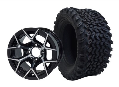 12” RALLY - Machined Black
Offset (-20mm) with All Terrain Tires 23&quot;x10.5-12