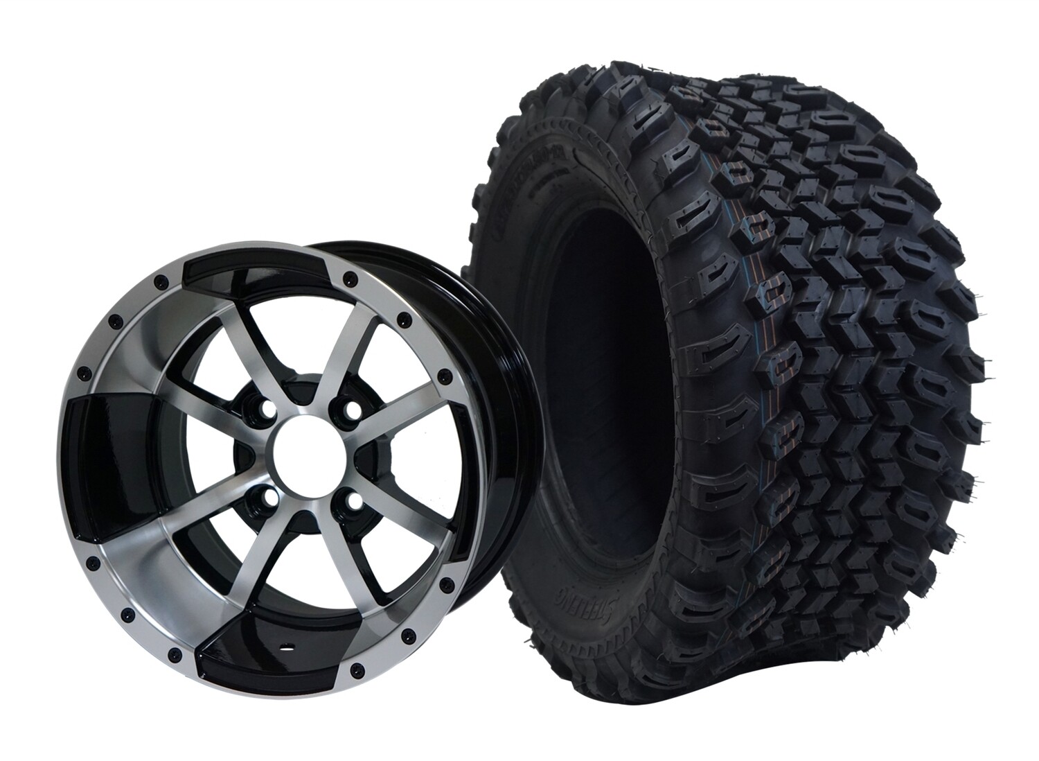 12” STORM TROOPER - Machined
Black - Offset (-15mm) with All Terrain Tires 23&quot;x10.5-12