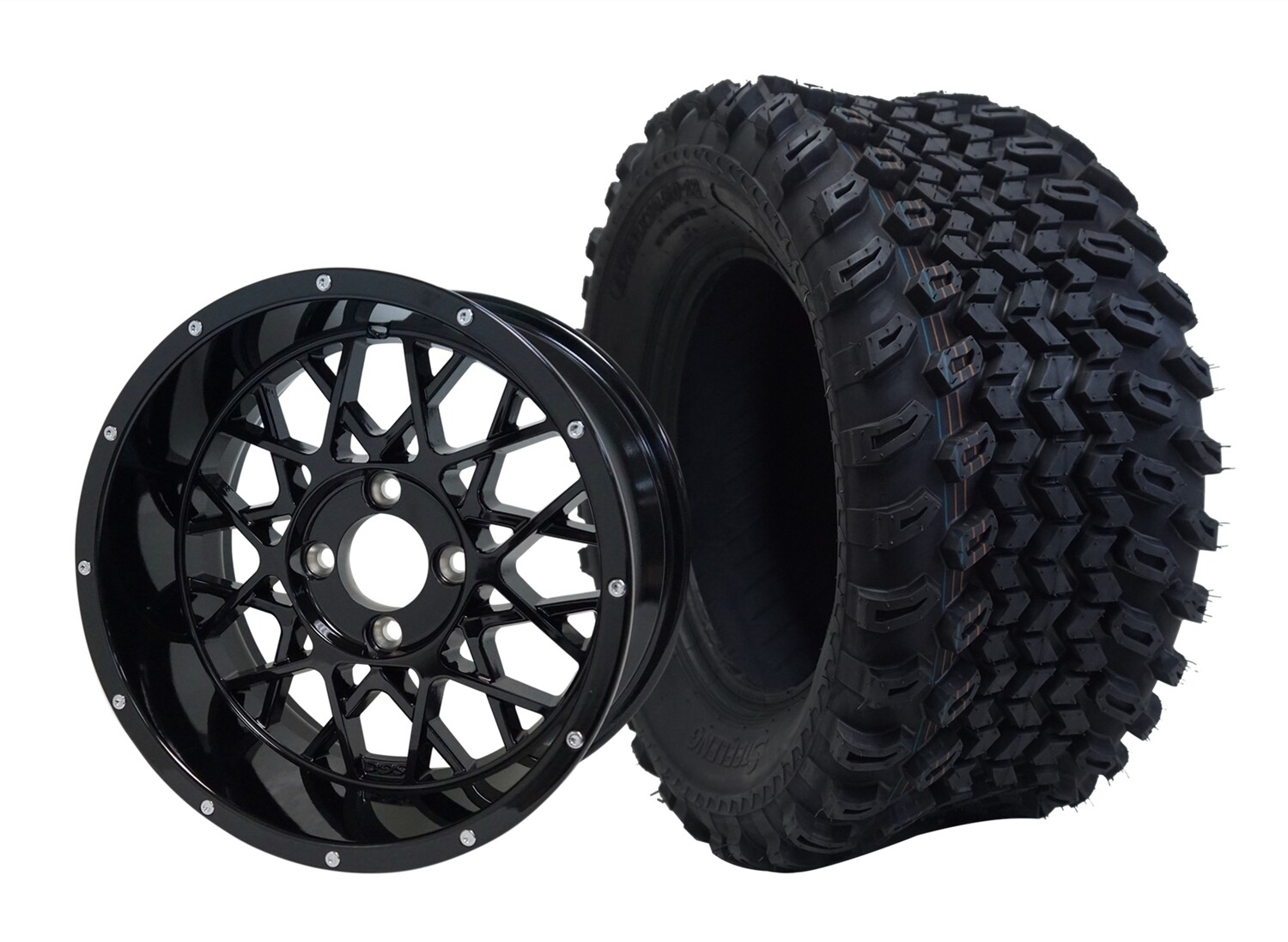 12” VENOM - Glossy Black
Offset (-15mm) with All Terrain Tires 23&quot;x10.5-12