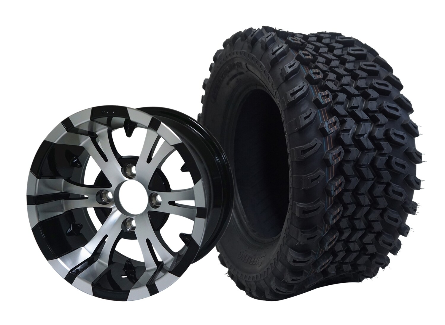 12” VAMPIRE - Machined Black
Offset (-20mm) with All Terrain Tires 23&quot;x10.5-12