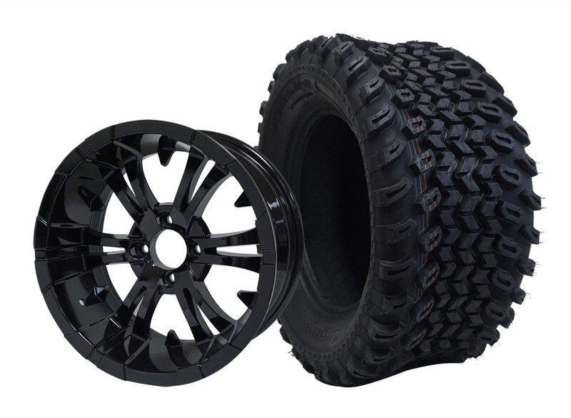 12” VAMPIRE - Glossy Black
Offset (-20mm) with All Terrain Tires 23&quot;x10.5-12