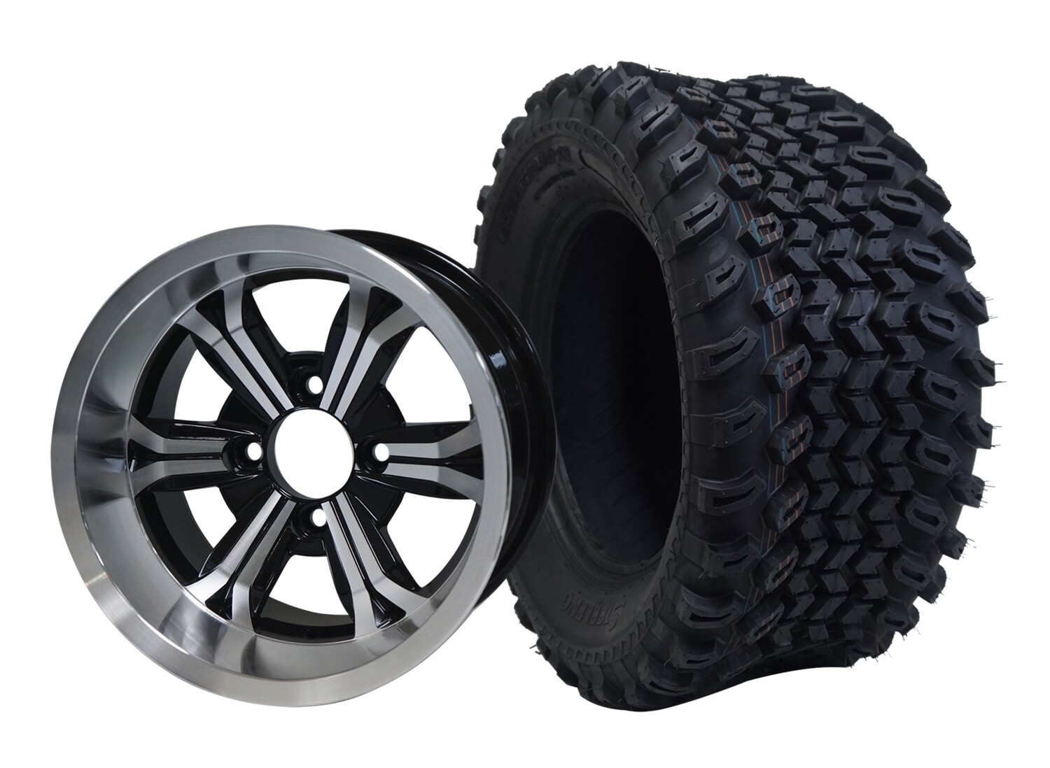 12” TRANSFORMER - Machined
Black Offset (-20mm) with All Terrain Tires 23&quot;x10.5-12