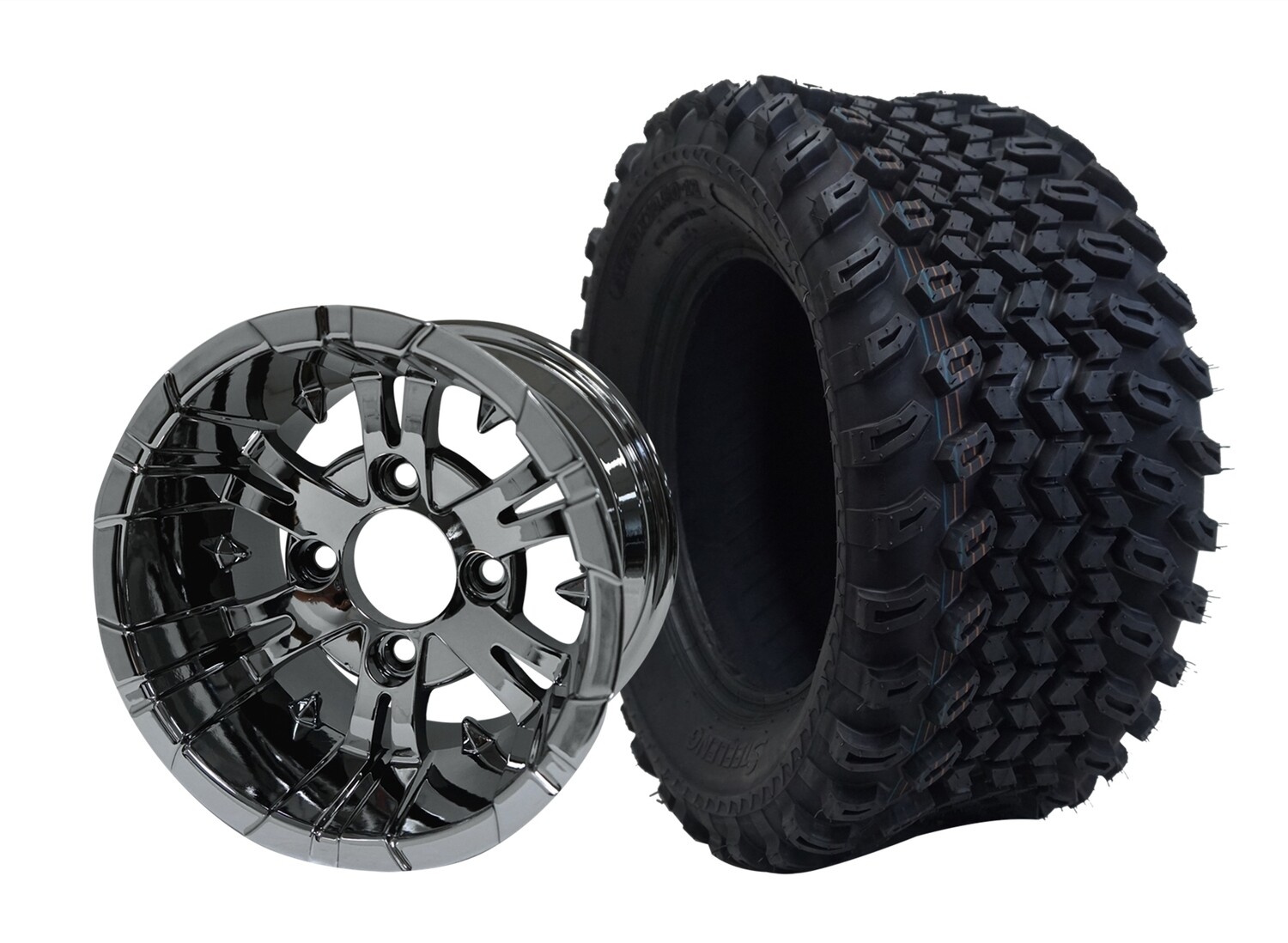 12” VAMPRE - Chrome
Offset (-20mm) with All Terrain Tires 23&quot;x10.5-12
