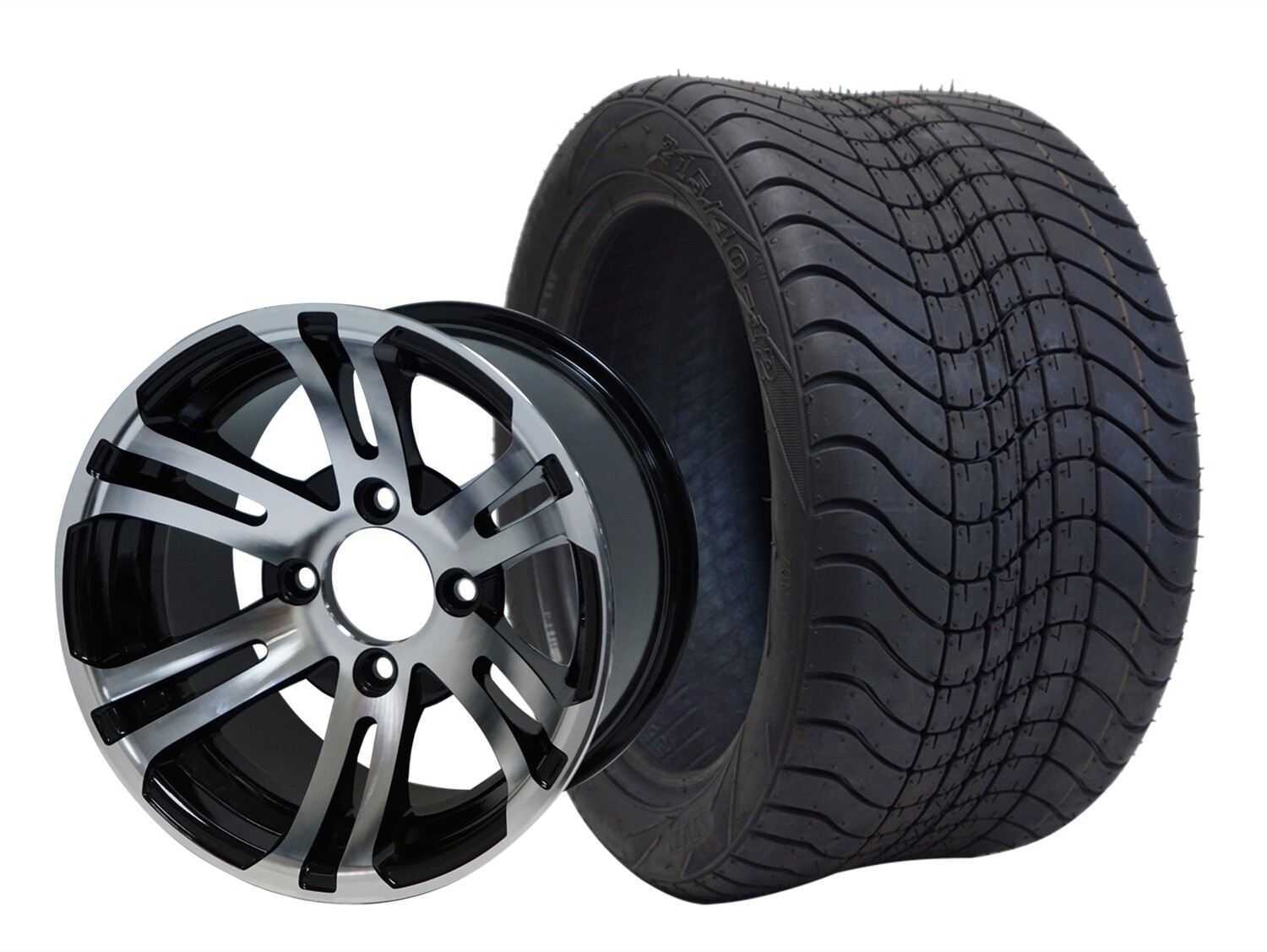 12&quot; BULLDOG WHEELS and 215/40-12 DOT LOW PROFILE TIRES (SET OF 4)