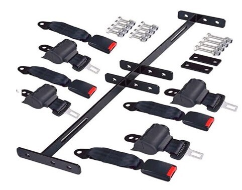 Universal Golf Cart Retractable Seat Belt (4 Seats)