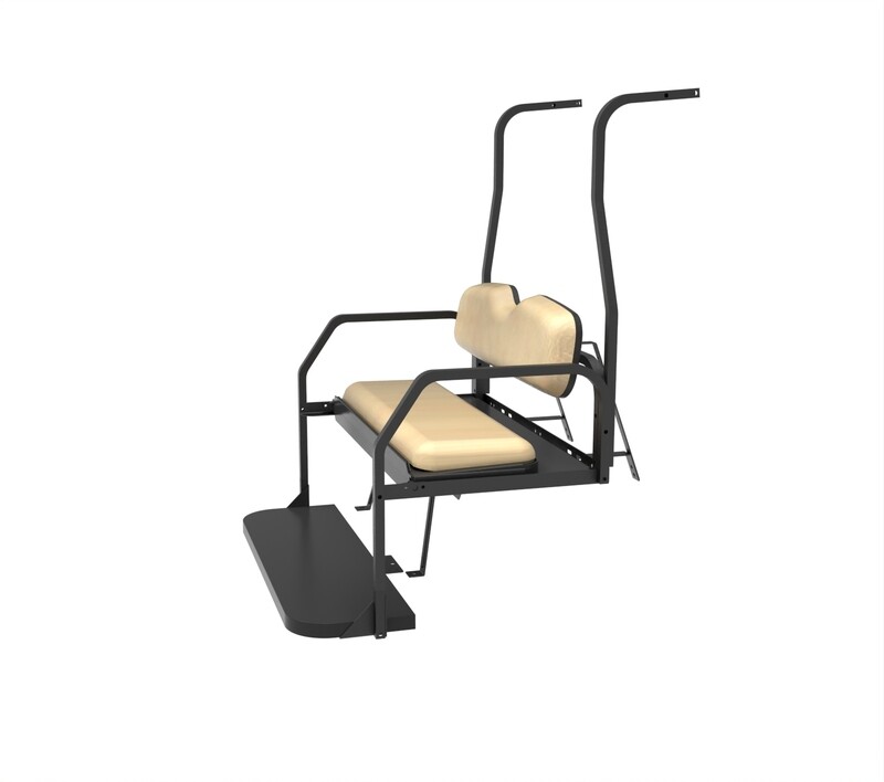 Club Car DS New Buff Rear Seat with Roof Supports -  Model Years &#39;00.5 and up