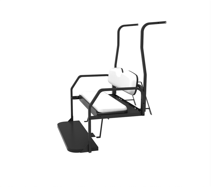Club Car DS New White Rear Seat with Roof Supports -  Model Years &#39;00.5 and up