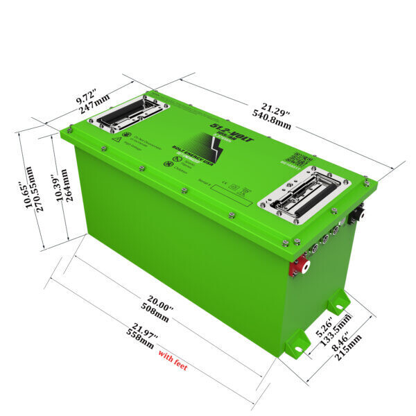 Bolt Energy - 51 Volt 105Ah High Output Lithium Battery Kit “Thin”