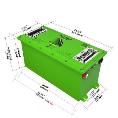 51 Volt 105Ah High Output Lithium Battery Kit “Thin”