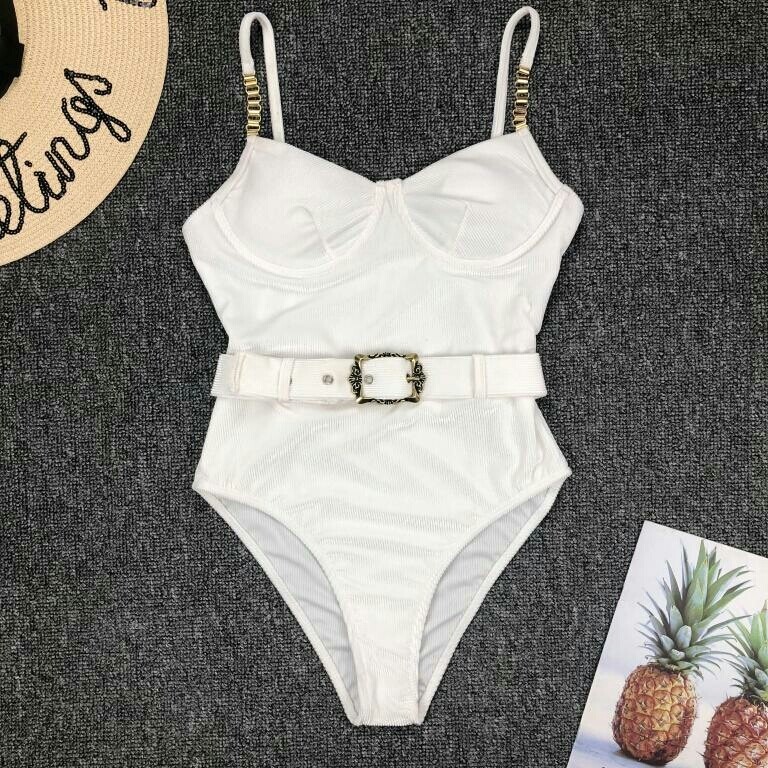 ONE PIECE  BELT SWIMSUIT.