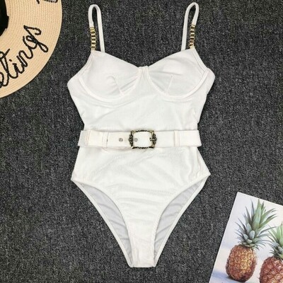 ONE PIECE  BELT SWIMSUIT.