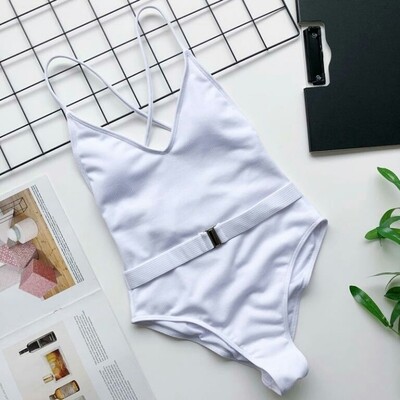 ONE PIECE  BELT SWIMSUIT.