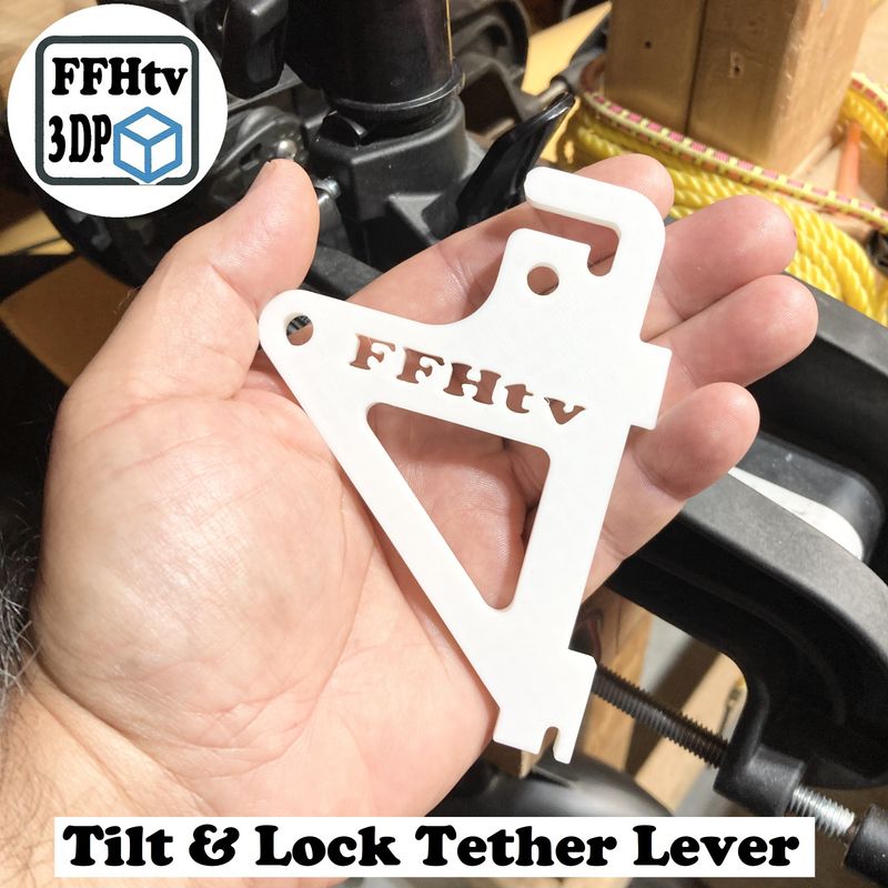 ( All-In-One ) Lift Tilt or Pull Lock Tether Lever for Kayak Trolling Motors