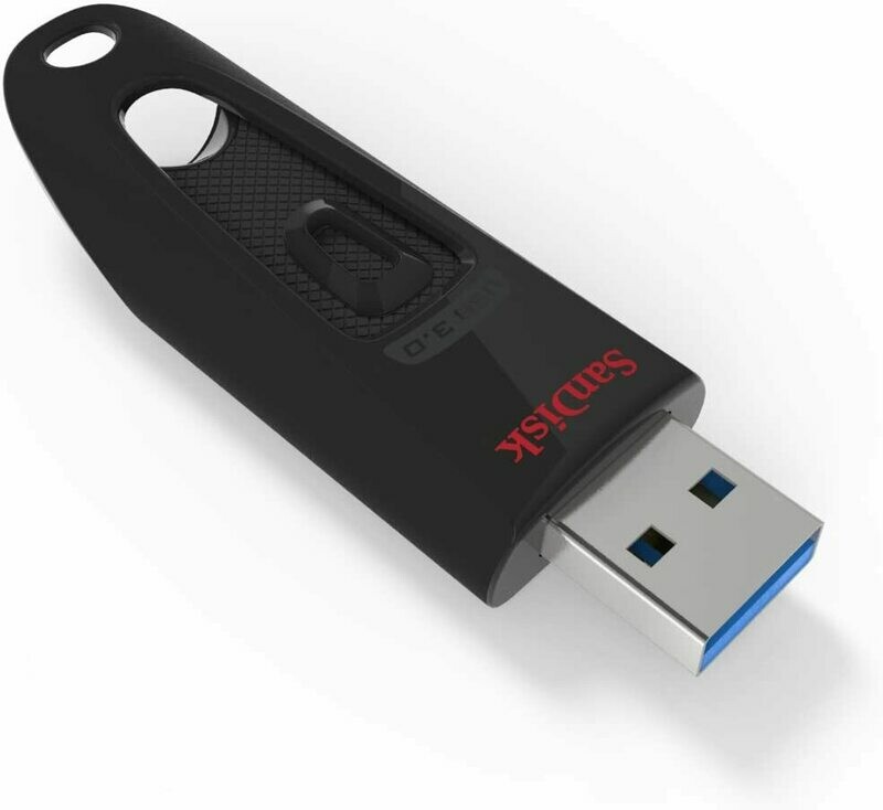 Clé USB 3.0 SanDisk Ultra 64 Go avec une vitesse de lecture allant jusqu'à 130 Mo/s