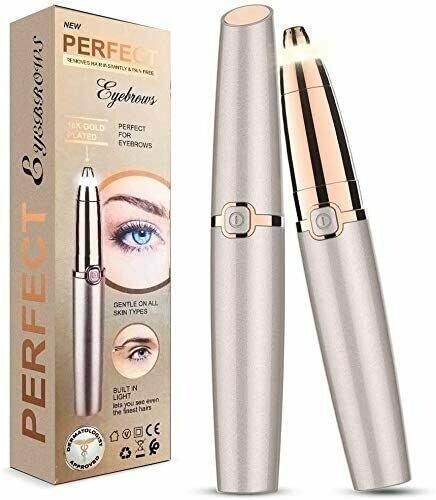Tondeuse à Sourcils Xpreen Epilateur Sourcil électrique Indolore pour femmes avec lumière LED Instrument Rasoir, épilateur..