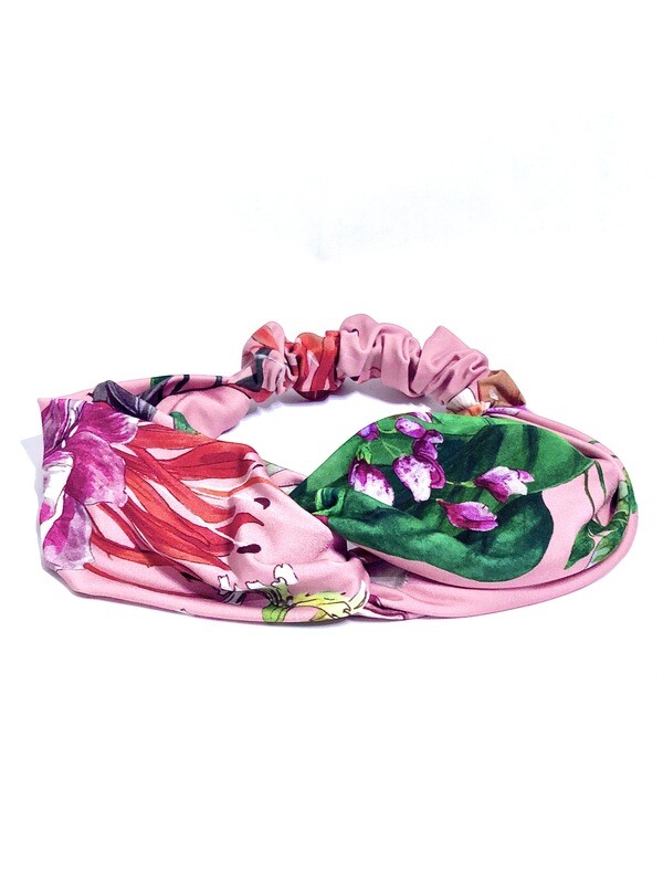 Headband twisted turban - flowers 🌺🌿
