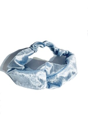 Headband twisted turban - blue velvet 🌊