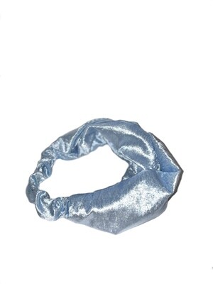 Headband twisted turban - blue velvet 🌊
