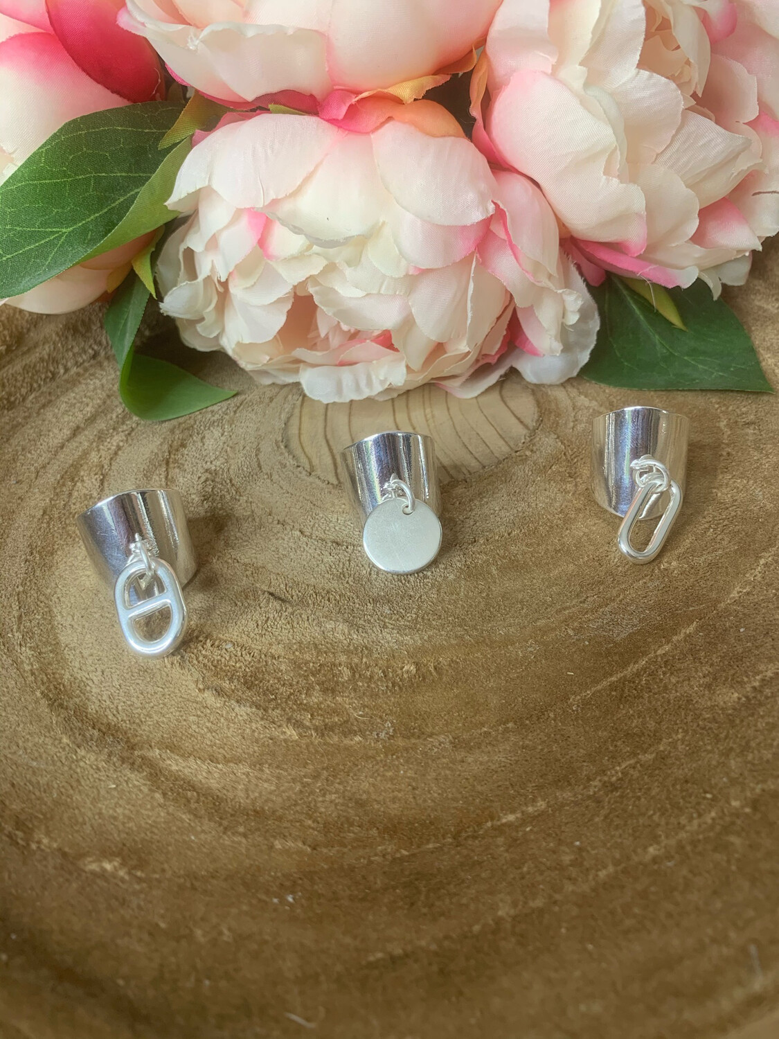 Bague large Pampille - Argent plaqué 10 microns