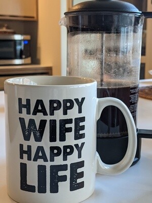 Happy Wife Happy Life Extra Large Mug