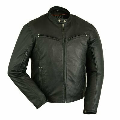 DS742 MEN'S LIGHTWEIGHT DRUM DYED NAKED LAMBSKIN JACKETsku
